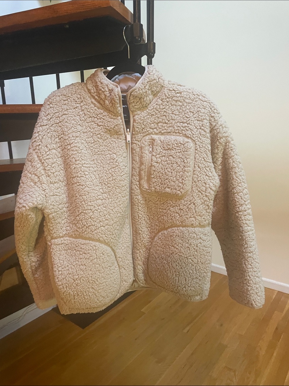 GAP Cream Sherpa Zip Jacket